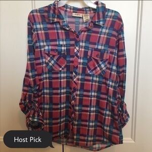 Daytrip Girls size large flannel shirt NWOT